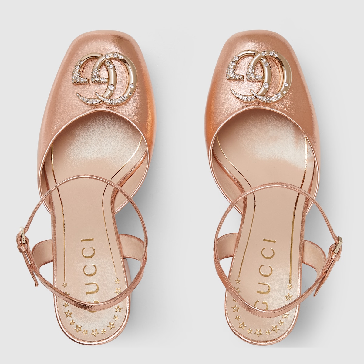 Gucci Women’s platform pump with crystal Double G - Image 2